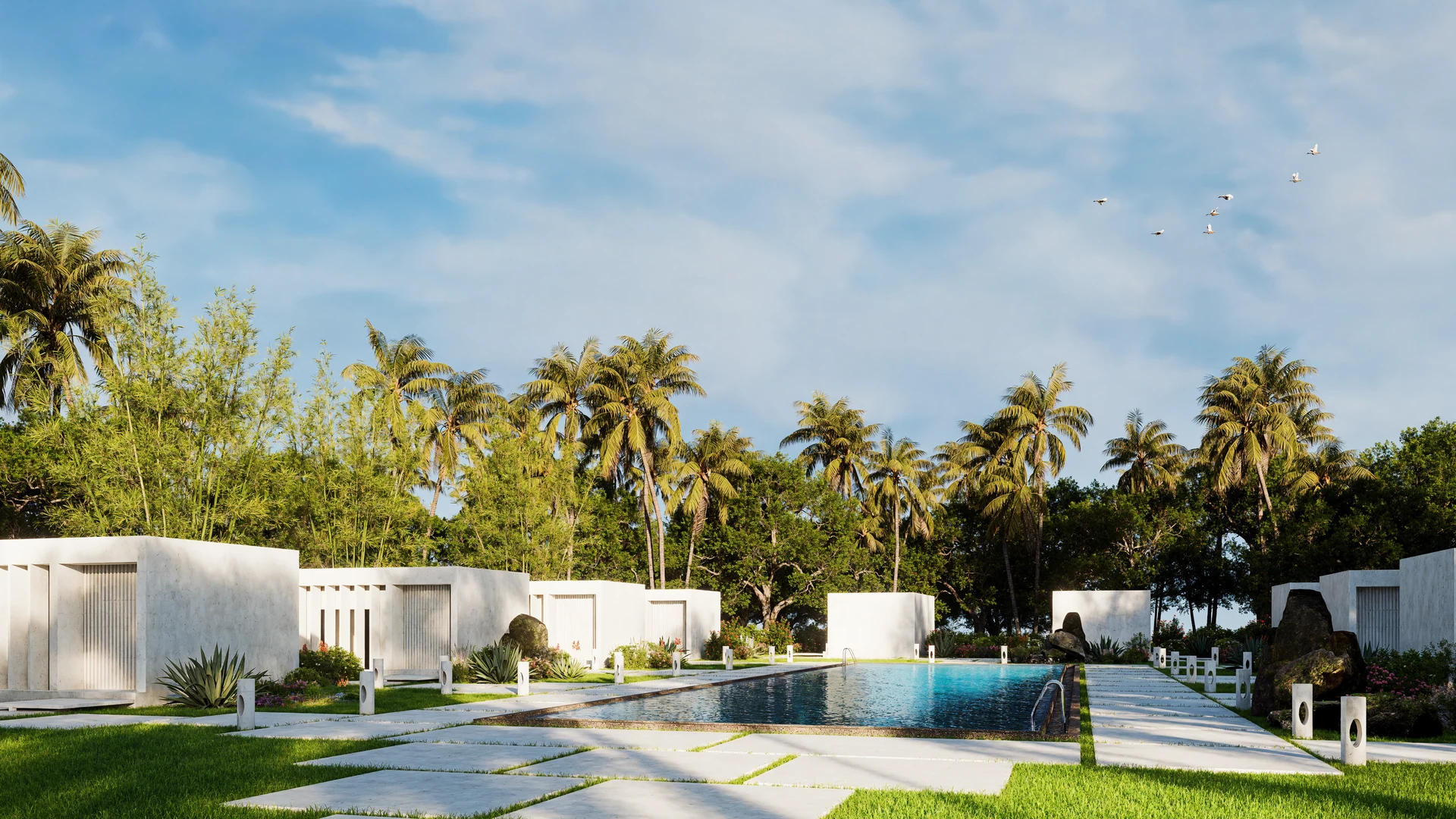 Balesin Island Club — pool front view.