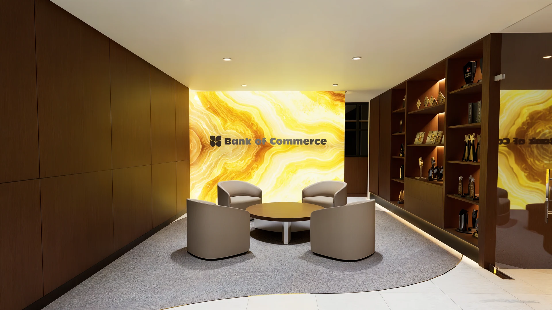 Bank of Commerce Executive Floor — reception view.