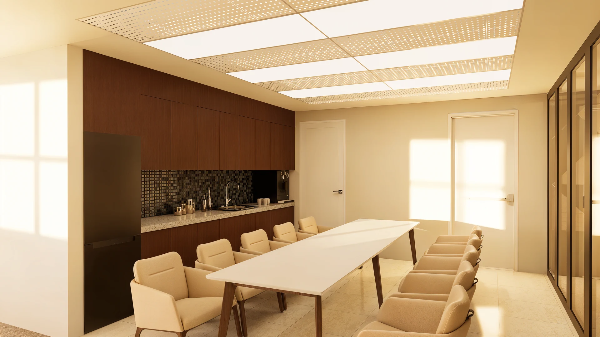 Bank of Commerce Executive Floor — meeting room view.