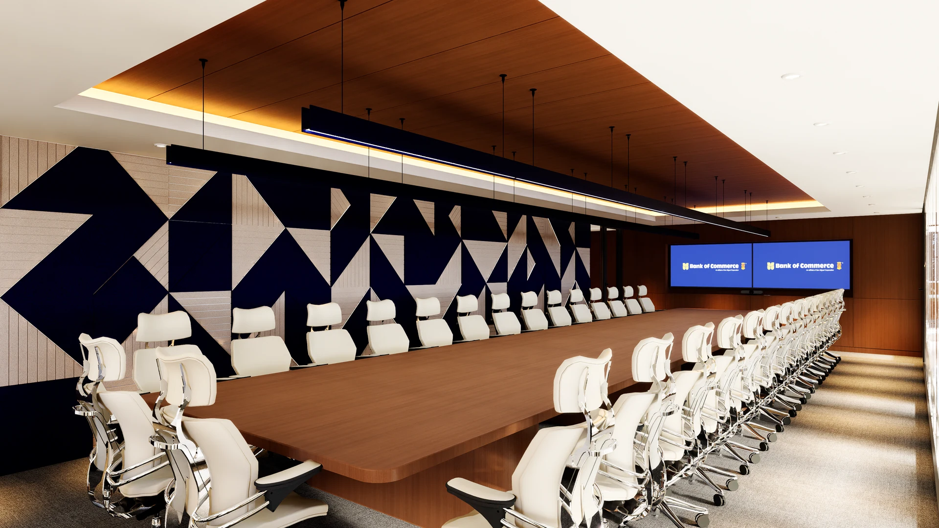 Bank of Commerce Executive Floor — boardroom view.