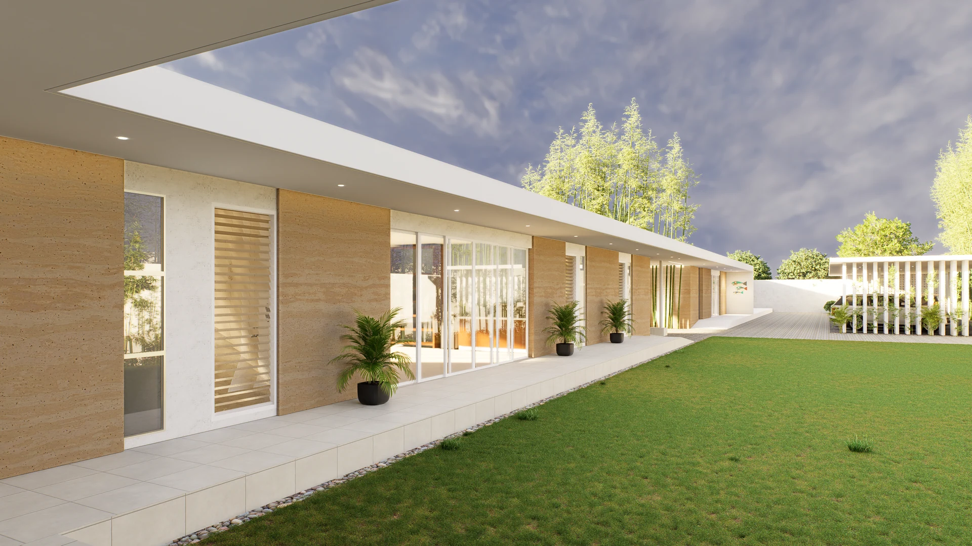 Gonzalez Residence — courtyard view.