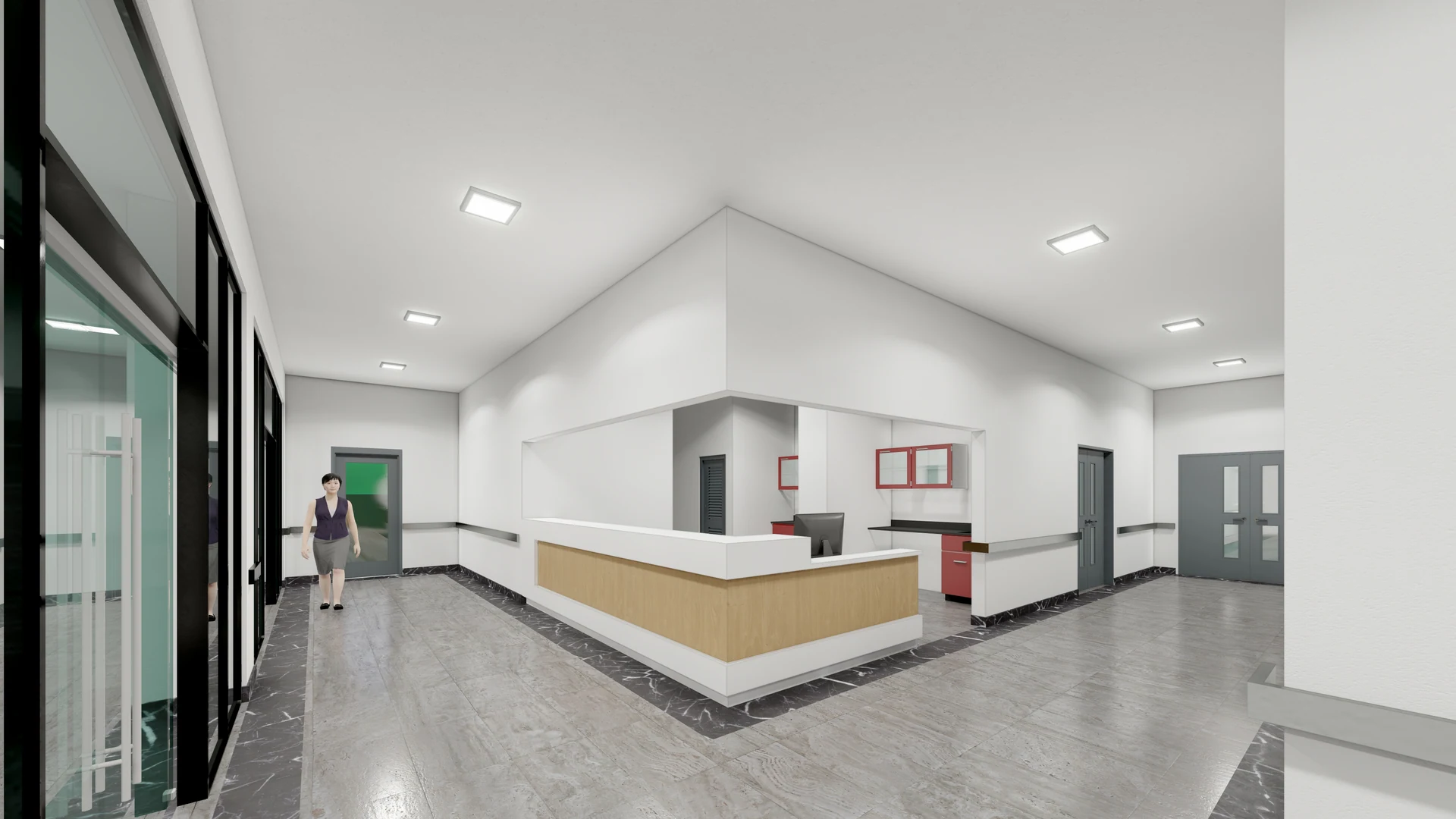 Proposed Navotas Hospital — nurse station view.